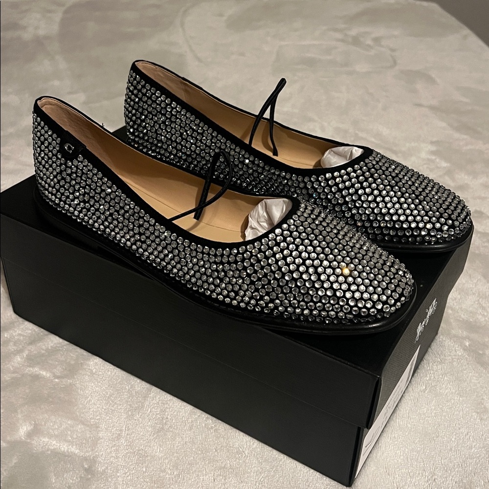 Coach Black Emilia Crystal MJ Footwear